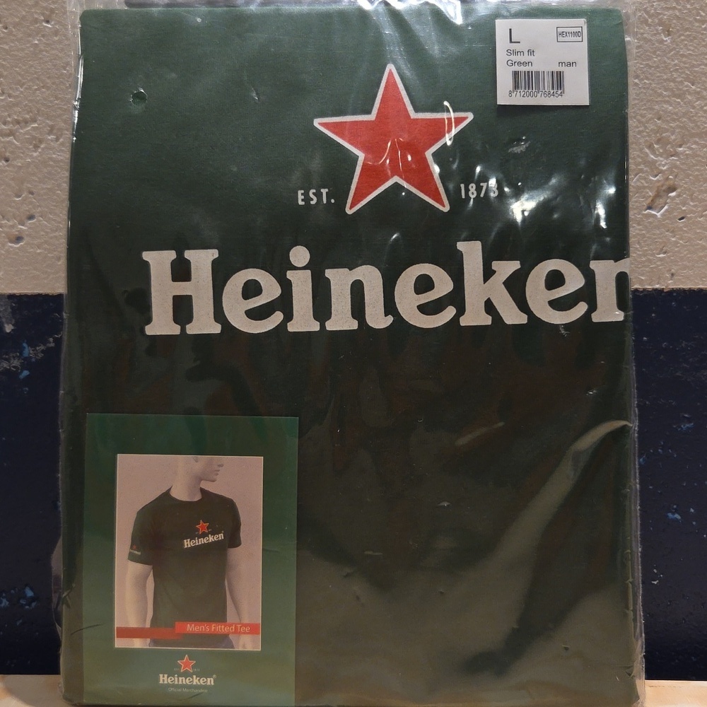 Official Heineken Amsterdam HQ Merch | Green Slim Fit T-Shirt (Large)
